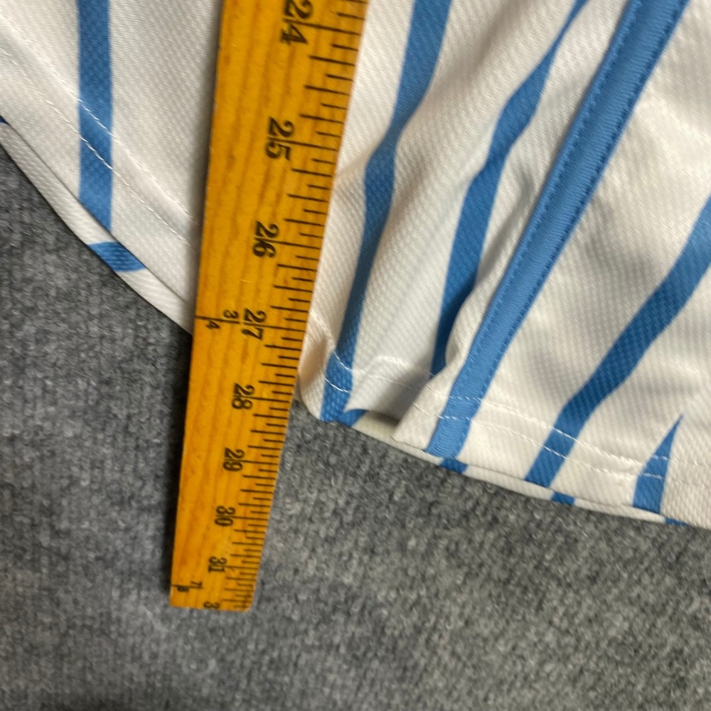 Ford Mustang Baseball Jersey White Blue Pinstripe 64 Juniors XS J4434FRD1329 - Picture 3 of 8